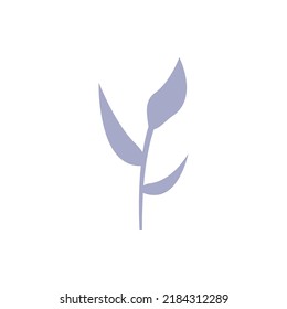Colorful vector illustration drawn in flat style. Suitable for books, articles, web sites, apps etc. Image of light gray leaf  