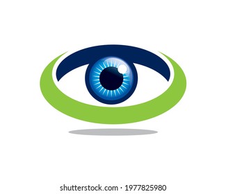 colorful vector illustration of an eye 