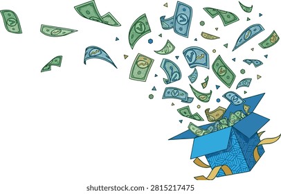 Colorful vector illustration of flying dollar bills bursting from an open gift box, symbolizing financial success, wealth, profit, rewards, investment growth, and business opportunities. Perfect for finance, banking, marketing, promotions, investment, and economic-themed designs.

#Money #Cash #Finance #Wealth #FinancialSuccess #Investment #Business #Profit #Savings #GiftBox #DollarBills #MoneyExplosion #Banking #Economy #Reward #Bonus #Giveaway #VectorIllustration #FinancialGrowth #Prosperity