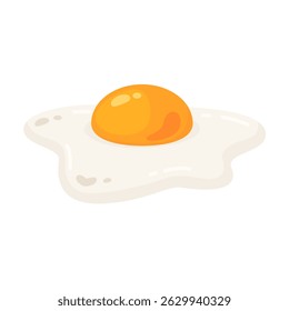 Colorful vector illustration of a fried egg, perfect for culinary, breakfast, and food-related designs.