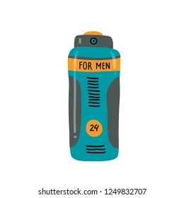A colorful vector illustration of man deodorant for body care