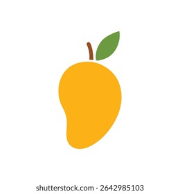 Eine bunte Vektorgrafik einer Mangofrucht auf weißem Hintergrund