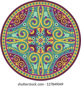colorful vector illustration of oriental mandala