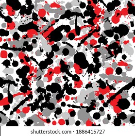 Colorful vector illustration of pattern of random spattered inks.
