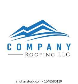 Colorful vector illustration Roofing company based logo with dummy text on white background.