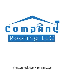 Colorful vector illustration Roofing company based logo with dummy text on white background.