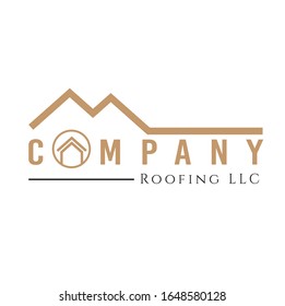 Colorful vector illustration Roofing company based logo with dummy text on white background.