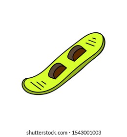 colorful vector illustration with snowboard