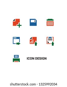 Colorful Vector illustration of square art icon designs for business, banking, contact, social media, technology, logistic, education, sport, medicine, construction, arrow. Linear symbols set.