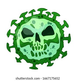 Colorful vector illustration of a virus