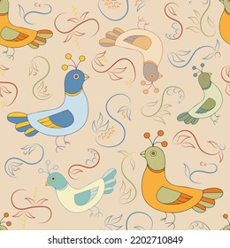 Colorful vector illustration for wallpaper, fabric print, wrapping paper.