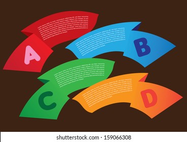 Colorful Vector illustration wave layout with own area for text.
