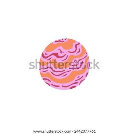 Colorful vector illustration of a whimsical flying saucer. The playful design is perfect for children's space-themed projects.