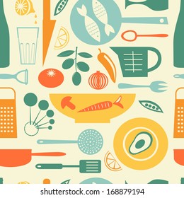 Colorful. Vector illustrationl kitchen pattern