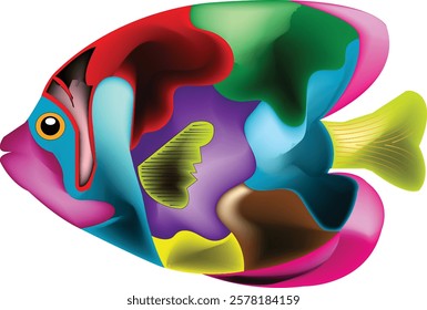 colorful vector image of fish, fish vector eps10