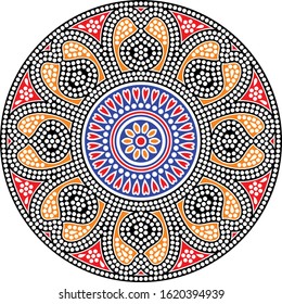 colorful vector Indian chunri round design.