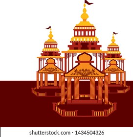 Colorful vector of a Indian Rath Yatra