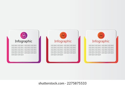 ฺ Schöne bunter, Vektorgrafik-Design-Vorlage mit 3 Optionen