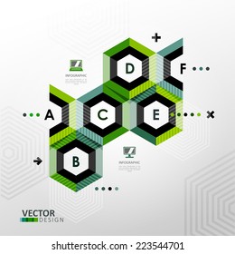 Colorful vector infographic template in minimal style