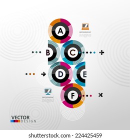Colorful vector infographic template in minimal style 