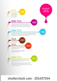 Farbige Vektorillustration Infografik-Timeline-Berichtsvorlage mit Blasen