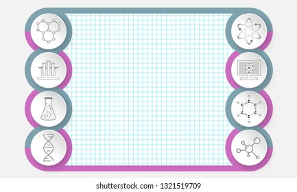 Colorful vector infographic with topic of science and education