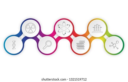 Colorful vector infographic with topic of science and education