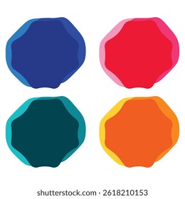 Colorful vector labels and stickers form a vibrant set of design elements
