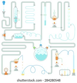 colorful vector laboratory model, design element