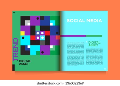 Colorful Vector layout design template for business and digital marketing