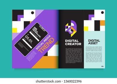 Colorful Vector layout design template for business and digital marketing