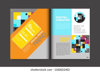 Colorful Vector layout design template for business and digital marketing