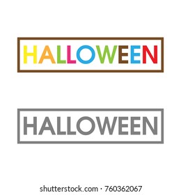 Colorful vector letters icon. word Halloween vector