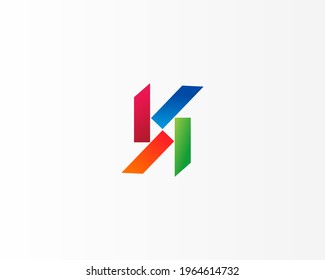 Colorful vector line identity icon design concept. Universal logo design template