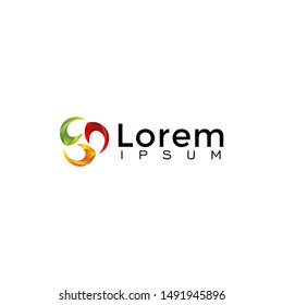 Colorful Vector Logo Design. 3d Icon Concept. abstract arch