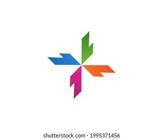 colorful vector logo design concept icon