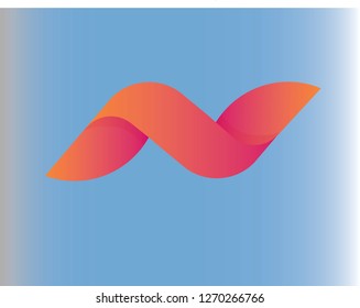 Colorful Vector Logo Design. Icon Concept. Abstract Ribbons - Vector