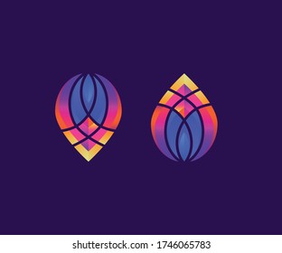 Farbenfrohe Vector Logo Design. Icon Concept. Abstrakte Symbole