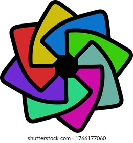 Colorful Vector Logo Design. Icon Concept. Abstract and Simple shape, eps10 vector.