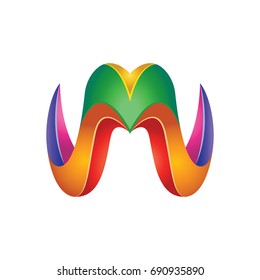 Colorful Vector Logo Design. Icon Concept, bird logo