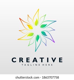 El diseño de los logotipos de los vectores coloridos y el estilo moderno se pueden utilizar para la realeza, la boutique, el café, el hotel, la belleza, la joyería, la moda. diseño de ilustración