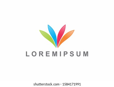 Colorful vector logo template concept illustration in flat style design. 