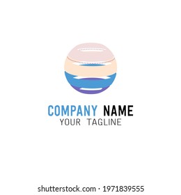 Colorful Vector logotype with strips for any purpose.