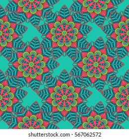 Colorful VECTOR mandala flower pattern