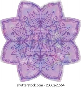 Colorful vector mandala illustration. Ideal for scrap booking, stickers, graphic design.