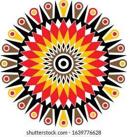 colorful vector mandala round design.