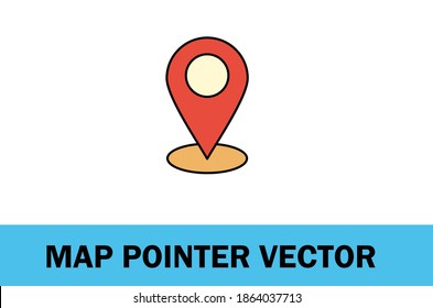 Colorful vector of map icon. Isolated on white background. For Designer.