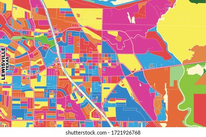 Colorful Vector Map Lewisville Texas 260nw 1721926768 