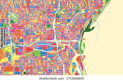 1,080 Milwaukee map Images, Stock Photos & Vectors | Shutterstock