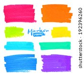Colorful vector marker stains set